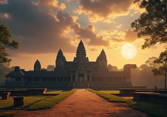 découvrez angkor, l’ancienne capitale de l’empire khmer, célèbre pour ses temples majestueux comme angkor wat. un site incontournable à visiter pour plonger dans l’histoire et la splendeur de cette civilisation millénaire.