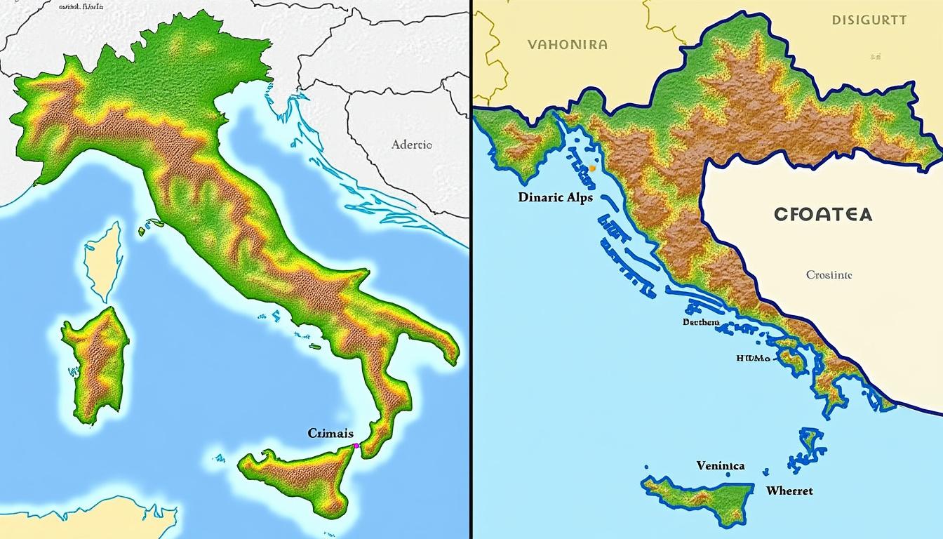 découvrez les différences entre la carte de l'italie et celle de la croatie pour organiser vos prochaines vacances. comparez les destinations, les paysages et les lieux incontournables de ces deux pays d'europe.
