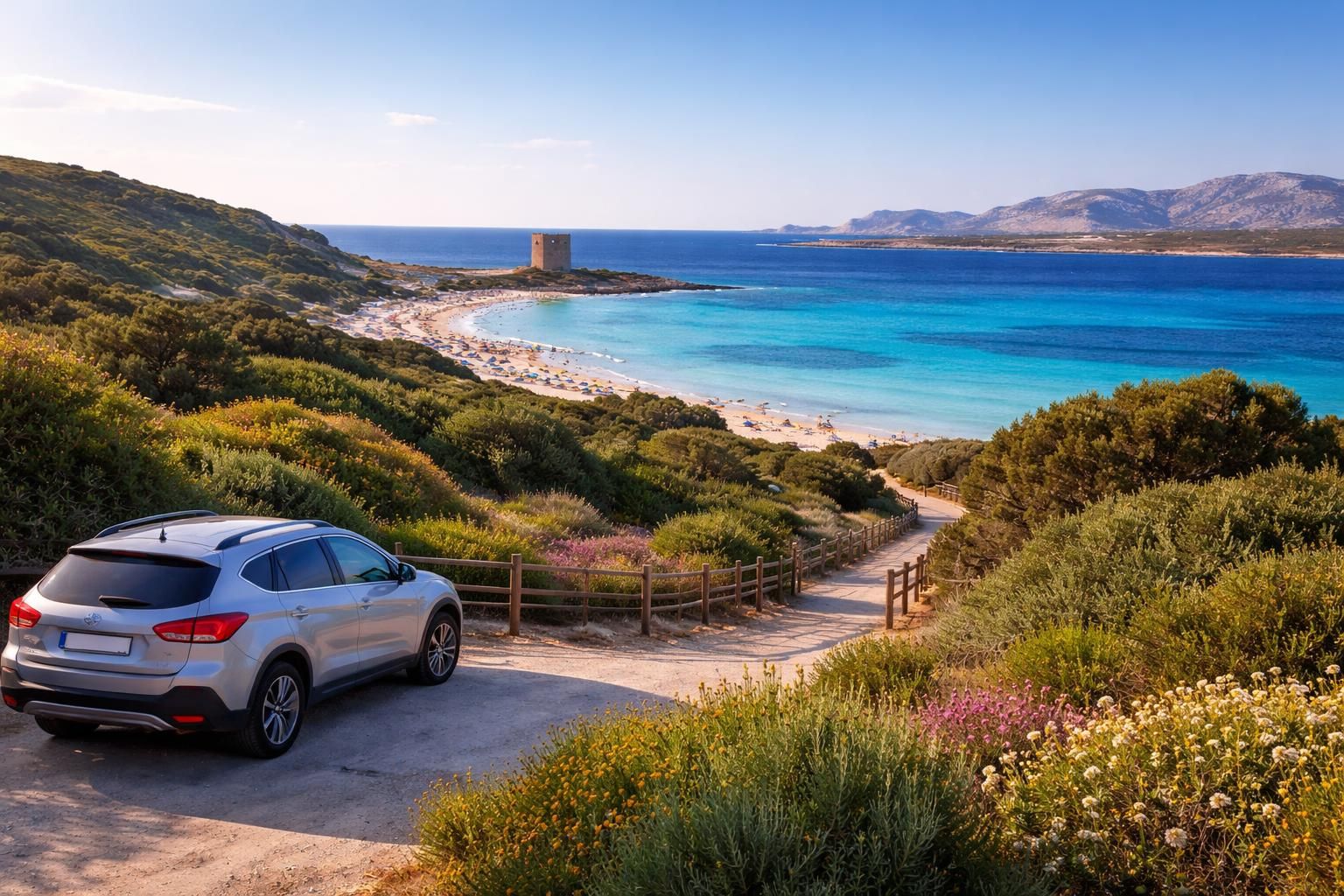 découvrez les merveilles de la sardaigne en explorant les environs depuis le parking la pelosa à stintino, idéalement situé pour un accès facile à la plage et aux attractions locales.