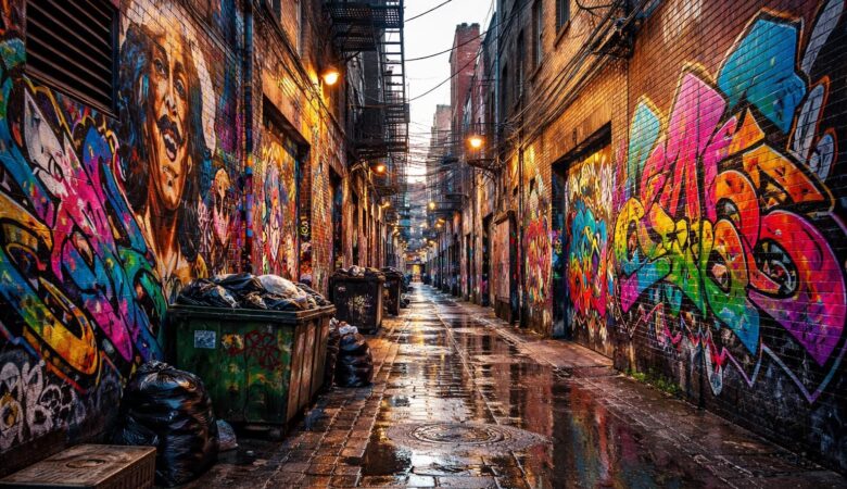 découvrez graffiti alley, un lieu emblématique où la culture urbaine rencontre l'art visuel dans une explosion de couleurs et de créativité.