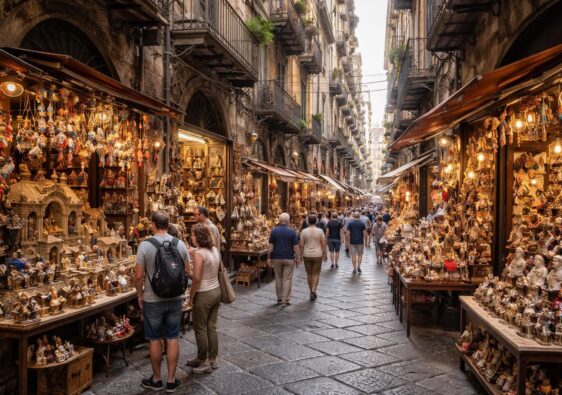 découvrez via san gregorio armeno, un lieu emblématique à naples, incontournable pour les amateurs d'art et de culture, célèbre pour ses ateliers artisanaux et ses crèches traditionnelles.