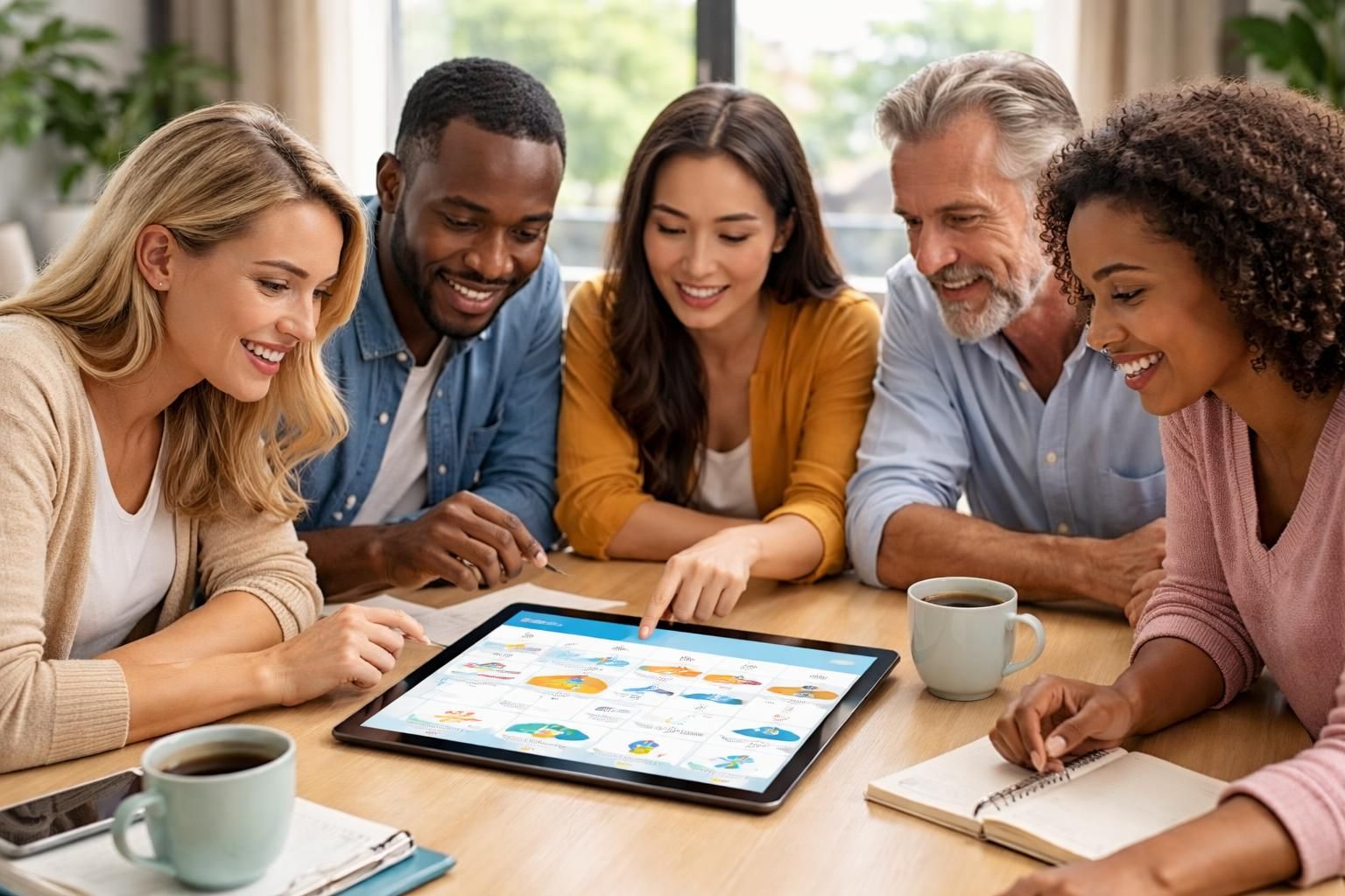 organisez facilement vos voyages en groupe grâce à notre planning vacances partagé, accessible sur tablette tactile pour une collaboration simple et efficace.