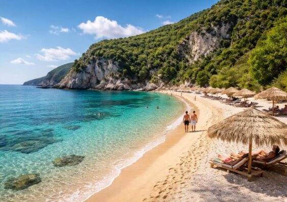 découvrez les plaisirs de la plage de rovinia, où le sable doré rencontre des eaux cristallines, pour des moments de détente et de beauté naturelle inoubliables.