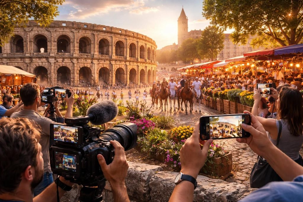 découvrez les reportages en streaming sur nîmes, mettant en lumière ses monuments historiques et ses événements culturels filmés.