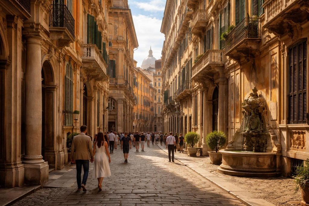 découvrez via garibaldi, une promenade incontournable au cœur du patrimoine historique et architectural de gênes, entre palais majestueux et ambiance italienne authentique.